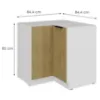 Obrazek Szafka Kuchenna Cremona Wh 90x90 Dn 2f Bb