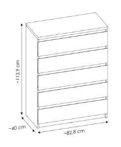 Obrazek Komoda z szufladami Fribo FRIK06