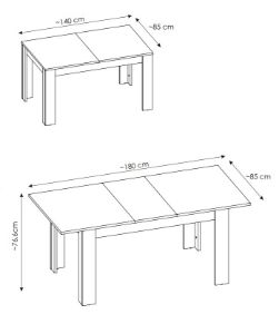 Obrazek Stół rozkładany 140-180 cm Fribo FRIT03
