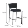 Obrazek Stołek barowy Glamour 12514 czarny