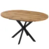 Obrazek Stół rozkładany Flint 100-135x100 naturalny/czarny