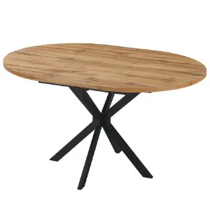 Obrazek Stół rozkładany Flint 100-135x100 naturalny/czarny