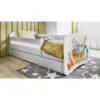 Obrazek Łóżko dziecięce Babydreams+SZ+M biały 80x160 zwierzęta