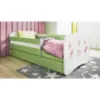 Obrazek Łóżko dziecięce Babydreams+SZ+M zielony 70x140 tańczące króliczki