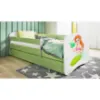 Obrazek Łóżko dziecięce Babydreams+SZ+M zielony 80x180 syrenka