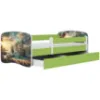 Obrazek Łóżko dziecięce Babydreams+SZ+M zielony 70x140 statek