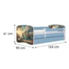 Obrazek Łóżko dziecięce Babydreams+SZ+M niebieski 80x160 statek
