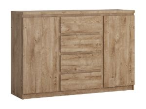 Komoda dwudrzwiowa z szufladami Fribo FRIK03 dąb ribbeck złoty