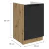 Obrazek Szafka Kuchenna Aria-Bl/Ar Anti Fingerprint 50zl 1f Bb
