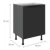 Obrazek Szafka Kuchenna Aria-Bl/Ant Anti Fingerprint 60d 1f Bb