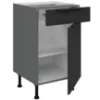 Obrazek Szafka Kuchenna Aria-Bl/Ant Anti Fingerprint 50d 1f 1s Bb