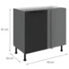 Obrazek Szafka Kuchenna Aria-Bl/Ant Anti Fingerprint 105 Nd 1f Bb