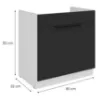 Obrazek Szafka Kuchenna Aria-Bl/Wh Anti Fingerprint 80zl 1s Bb