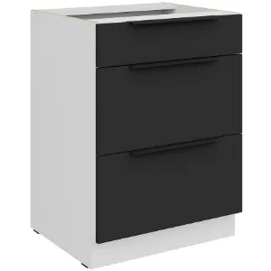 Obrazek Szafka Kuchenna Aria-Bl/Wh Anti Fingerprint 60d 3s Bb