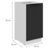 Obrazek Szafka Kuchenna Aria-Bl/Wh Anti Fingerprint 40d 1f Bb