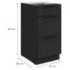 Obrazek Szafka Kuchenna Aria-Bl/Bl Anti Fingerprint 40d 3s Bb