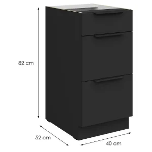 Obrazek Szafka Kuchenna Aria-Bl/Bl Anti Fingerprint 40d 3s Bb
