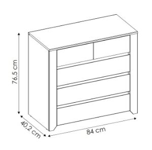 Obrazek Komoda z szufladami Angel 5S Typ 43