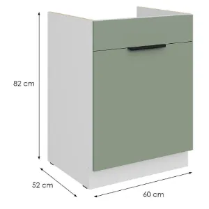 Obrazek Szafka Kuchenna Aria-Sa/Wh Anti Fingerprint 60zl 1s Bb