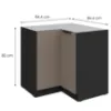 Obrazek Szafka Kuchenna Aria-Ta/Bl Anti Fingerprint 90x90 Dn 2f Bb