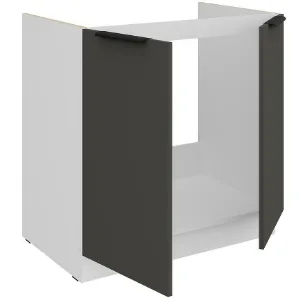 Obrazek Szafka Kuchenna Aria-Gr/Wh Anti Fingerprint 80zl 2f Bb
