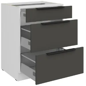 Obrazek Szafka Kuchenna Aria-Gr/Wh Anti Fingerprint 60d 3s Bb