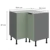 Obrazek Szafka Kuchenna Aria-Sa/Ant Anti Fingerprint 90x90 Dn 2f Bb