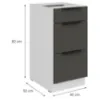 Obrazek Szafka Kuchenna Aria-Gr/Wh Anti Fingerprint 40d 3s Bb
