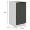 Obrazek Szafka Kuchenna Aria-Gr/Wh Anti Fingerprint 40d 1f Bb