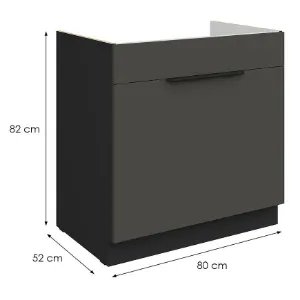 Obrazek Szafka Kuchenna Aria-Gr/Bl Anti Fingerprint 80zl 1s Bb