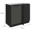 Obrazek Szafka Kuchenna Aria-Gr/Bl Anti Fingerprint 105 Nd 1f Bb