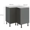 Obrazek Szafka Kuchenna Aria-Gr/Ant Anti Fingerprint 90x90 Dn 2f Bb