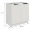 Obrazek Szafka Kuchenna Aria-Wh/Wh Anti Fingerprint 80d 2f Bb