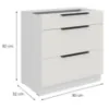Obrazek Szafka Kuchenna Aria-Wh/Wh Anti Fingerprint 80d 3s Bb