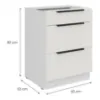 Obrazek Szafka Kuchenna Aria-Wh/Wh Anti Fingerprint 60d 3s Bb