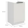 Obrazek Szafka Kuchenna Aria-Wh/Wh Anti Fingerprint 50zl 1f Bb