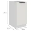 Obrazek Szafka Kuchenna Aria-Wh/Wh Anti Fingerprint 40d 1f Bb