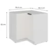 Obrazek Szafka Kuchenna Aria-Wh/Wh Anti Fingerprint 90x90 Dn 2f Bb