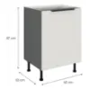 Obrazek Szafka Kuchenna Aria-Wh/Ant Anti Fingerprint 60d 1f Bb