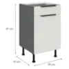 Obrazek Szafka Kuchenna Aria-Wh/Ant Anti Fingerprint 50d 1f 1s Bb