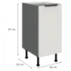 Obrazek Szafka Kuchenna Aria-Wh/Ant Anti Fingerprint 40d 1f Bb