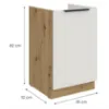 Obrazek Szafka Kuchenna Aria-Wh/Ar Anti Fingerprint 50zl 1f Bb