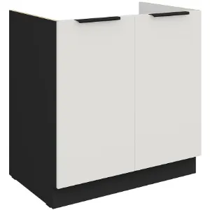 Obrazek Szafka Kuchenna Aria-Wh/Bl Anti Fingerprint 80zl 2f Bb
