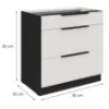 Obrazek Szafka Kuchenna Aria-Wh/Bl Anti Fingerprint 80d 3s Bb