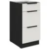 Obrazek Szafka Kuchenna Aria-Wh/Bl Anti Fingerprint 40d 3s Bb