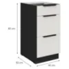Obrazek Szafka Kuchenna Aria-Wh/Bl Anti Fingerprint 40d 3s Bb