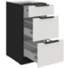 Obrazek Szafka Kuchenna Aria-Wh/Bl Anti Fingerprint 40d 3s Bb