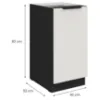 Obrazek Szafka Kuchenna Aria-Wh/Bl Anti Fingerprint 40d 1f Bb