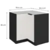 Obrazek Szafka Kuchenna Aria-Wh/Bl Anti Fingerprint 90x90 Dn 2f Bb
