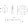 Obrazek Zestaw natryskowy podtynkowy Rea Lungo czarny metaliczny + BOX